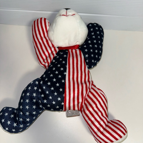 Ty "Sparkler Bear" Plush Pillow Pals 14" Red White Blue Patriotic Stuffed Teddy - Picture 15 of 16